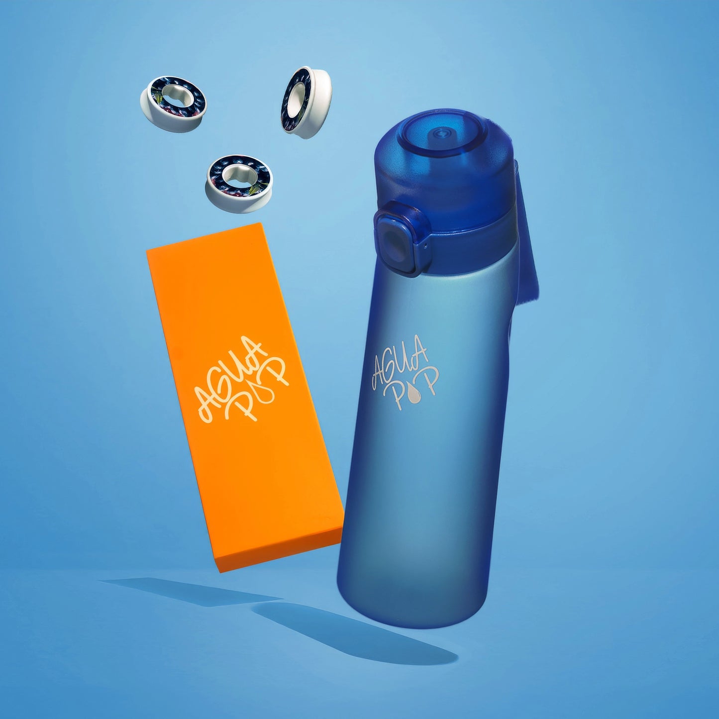 Agua POP Blue Breeze Bottle | 650ml + 3 Free Pods + Cleaning Kit