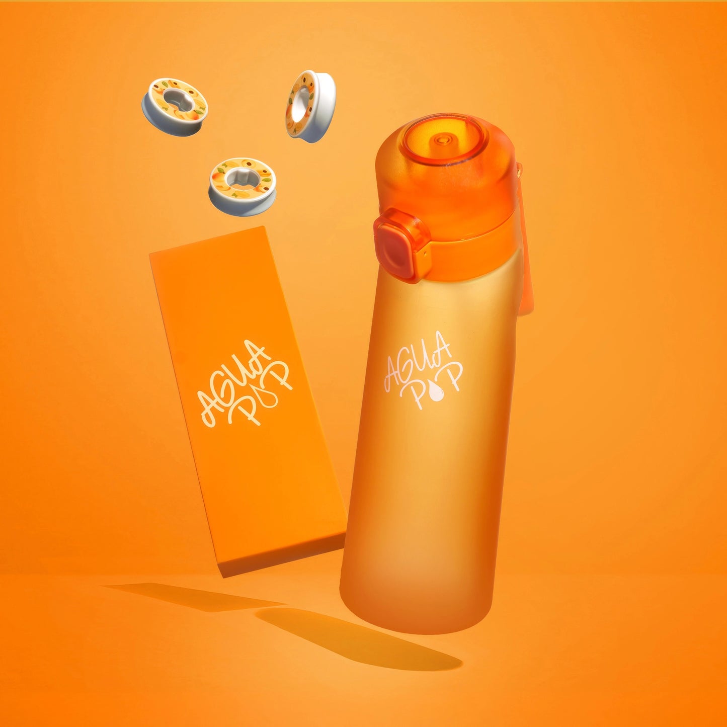 Agua Pop Fiery Orange Bottle | 650ml + 3 Free Pods + Cleaning Kit