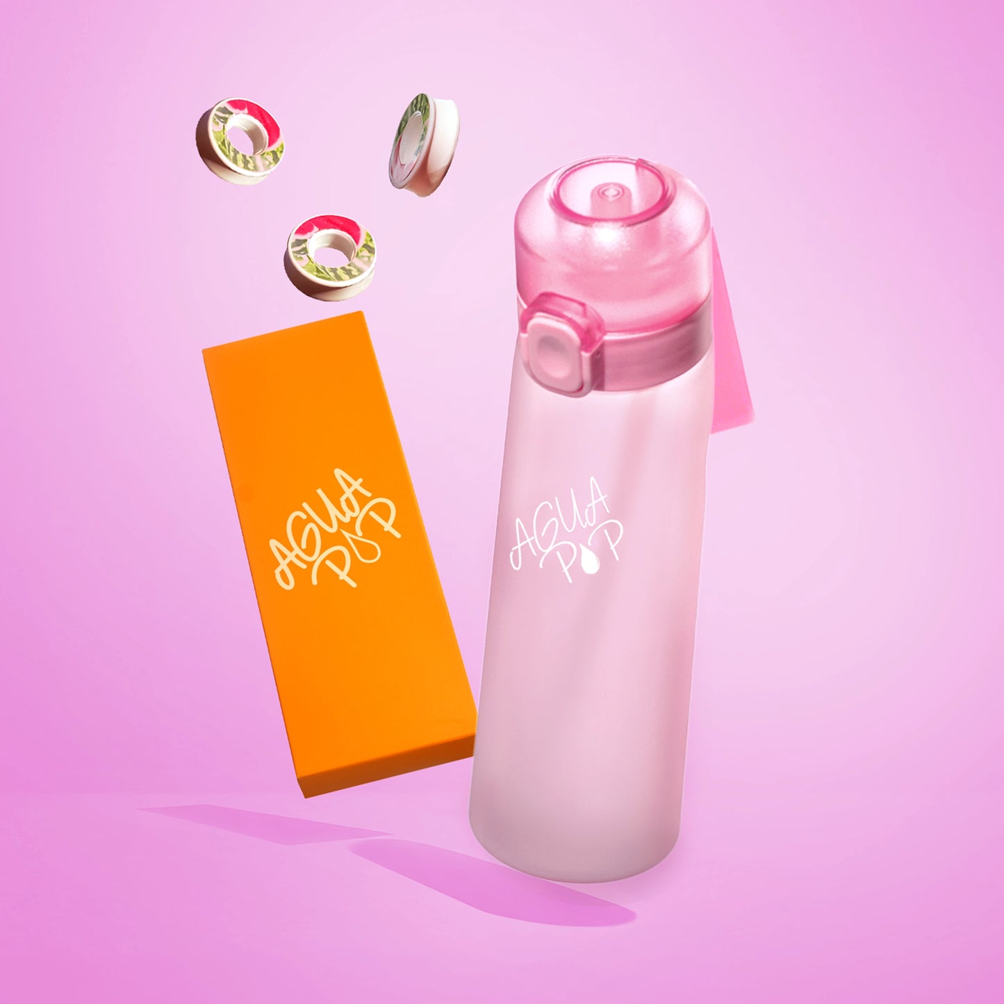 Agua POP Hot Pink Bottle     | 650ml + 3 Free Pods + Cleaning Kit